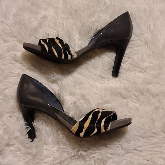 NWOB Franco Sarto Open toe Heels 9.5 - Picture 3 of 8